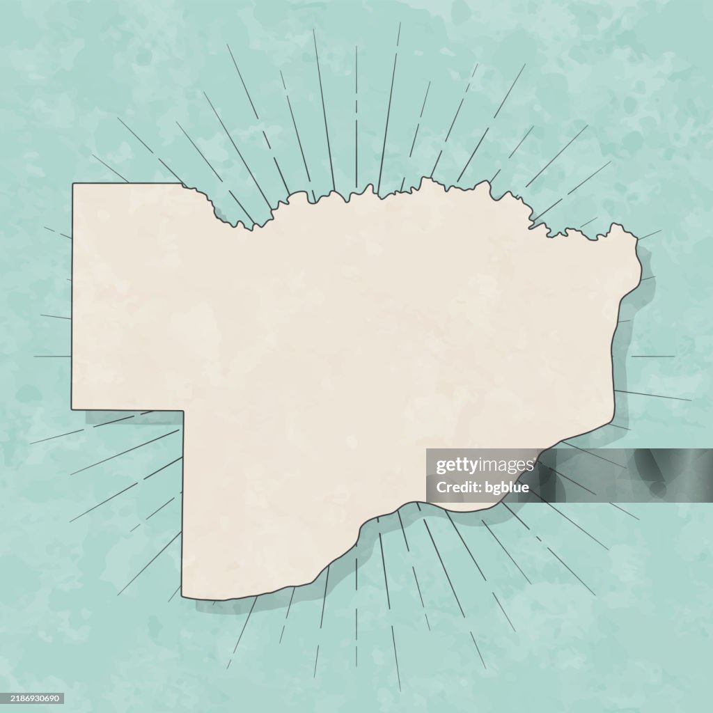 Scott County, Iowa. Map in retro vintage style - Old textured paper