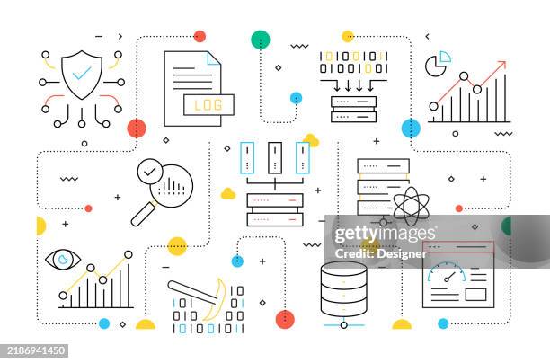 Data Related Data Analytics Related Vector Illustration Business Analysis Finance ...