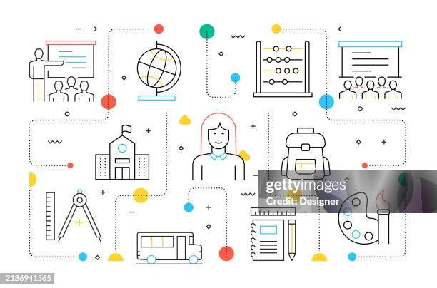 education and school related vector illustration. student, study, knowledge, book, university, college - school administration stock illustrations