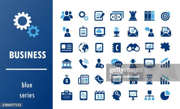 ilustraciones, imágenes clip art, dibujos animados e iconos de stock de conjunto de iconos de negocio. diseño plano. vector eps10. ilustración. - grupo de iconos