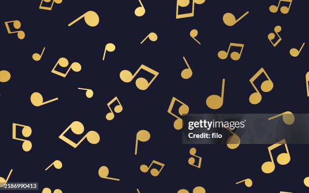 nahtlose wiederholung von kachelbaren musiknoten performance-hintergrund - echo musikpreis stock-grafiken, -clipart, -cartoons und -symbole