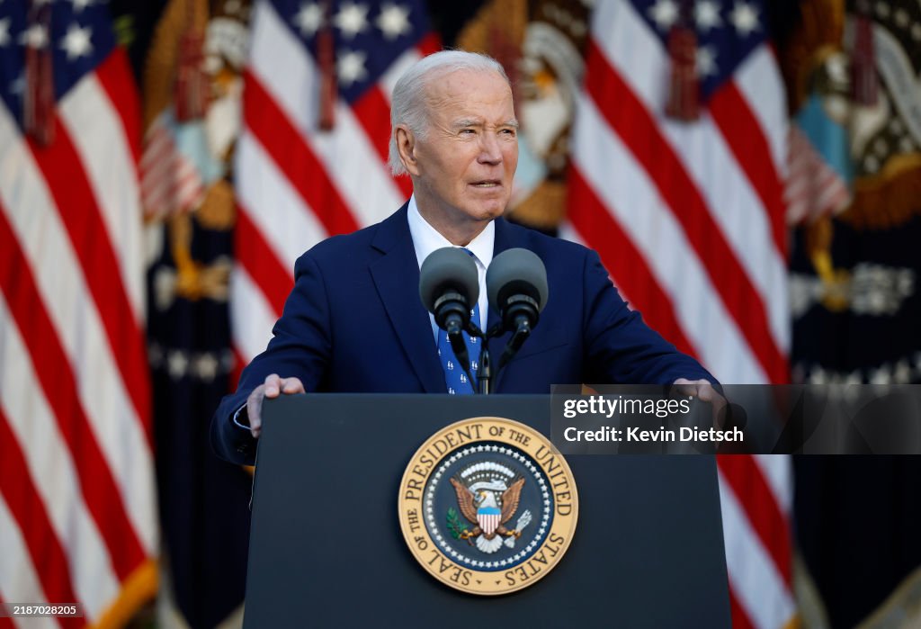President Biden Delivers Remarks In The Rose Garden