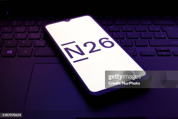 The N26 logo appears on the screen of a smartphone in Reno, United States, on November 30, 2024.