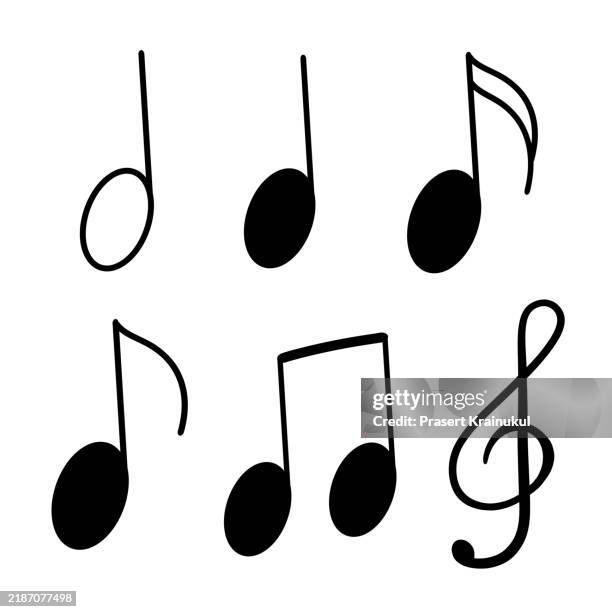 vector music icon. music symbol - musical note stock pictures, royalty-free photos & images