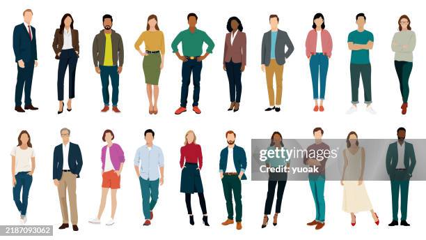multiethnic group of people - männliche person stock-grafiken, -clipart, -cartoons und -symbole