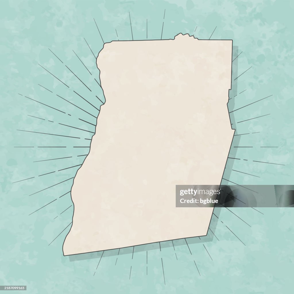 Rensselaer County, New York. Map in retro vintage style - Old textured paper