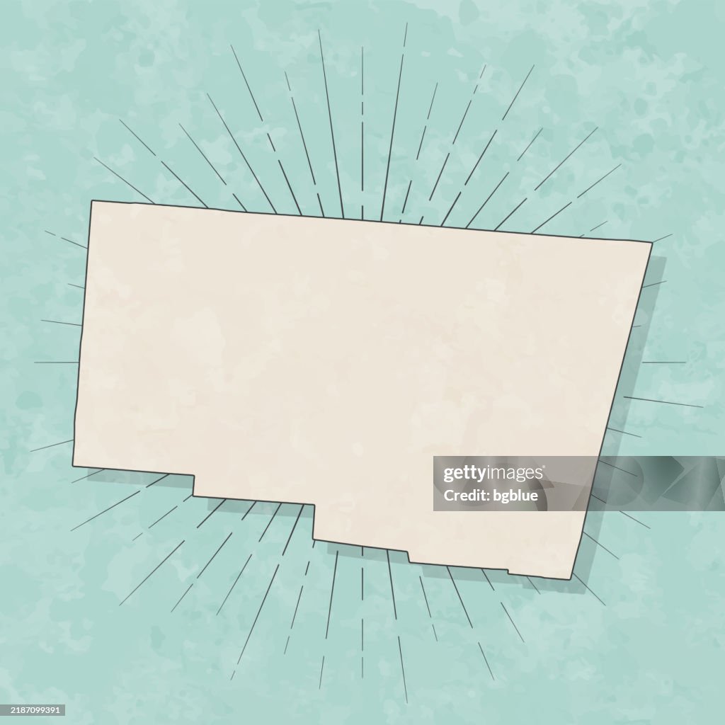 Clark County, Ohio. Map in retro vintage style - Old textured paper