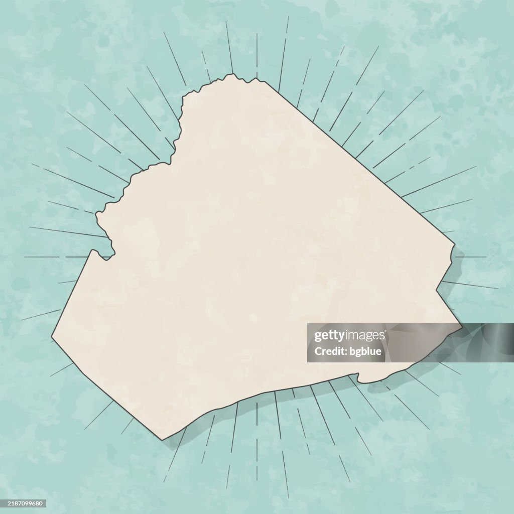 Mercer County, West Virginia. Map in retro vintage style - Old textured paper