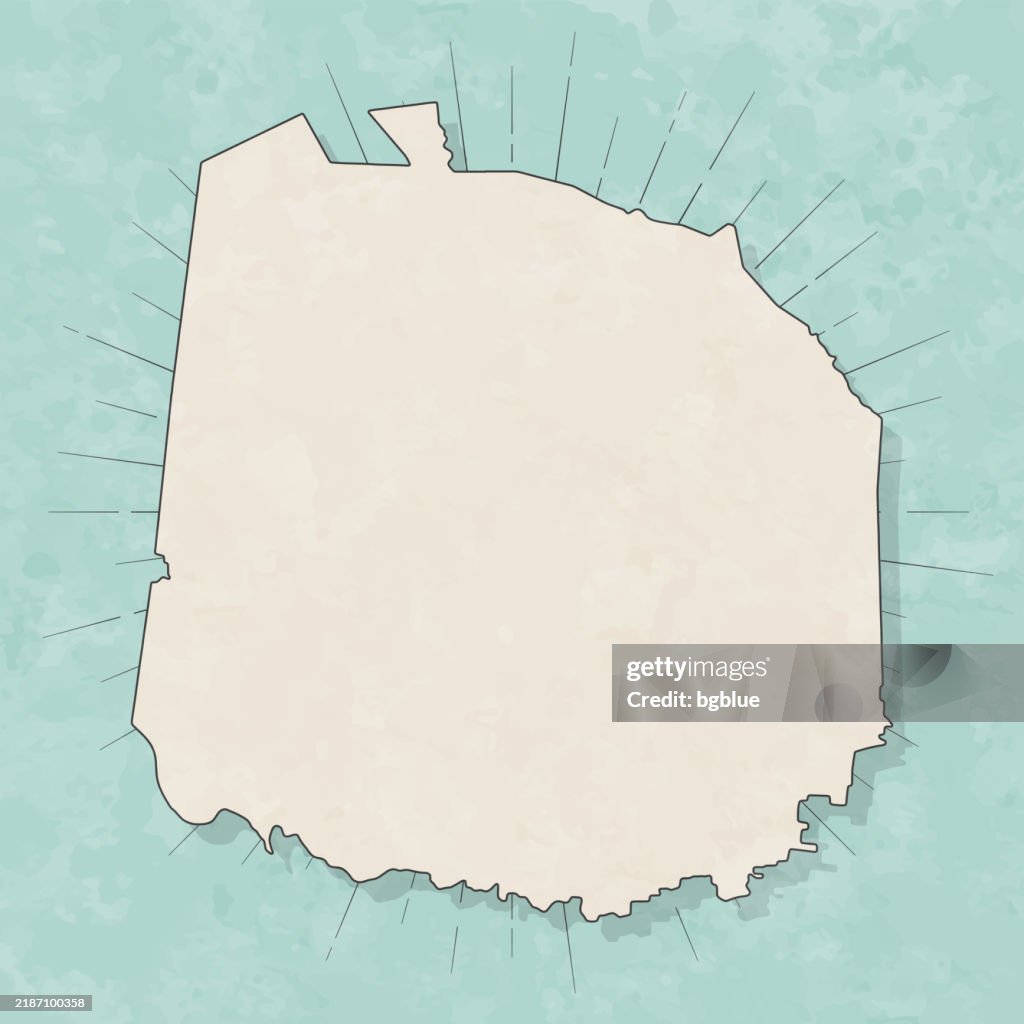 Jackson County, Tennessee. Map in retro vintage style - Old textured paper