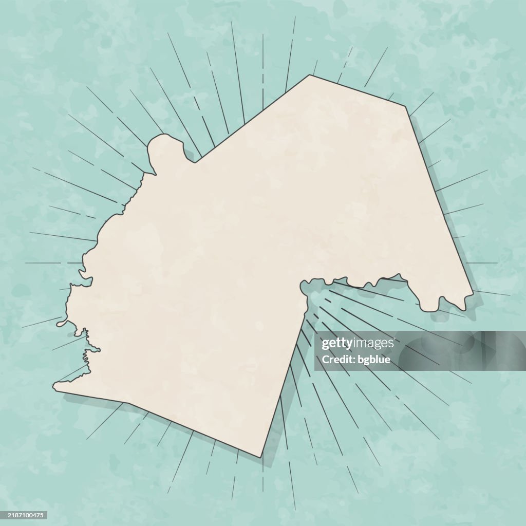 Butler County, Kentucky. Map in retro vintage style - Old textured paper