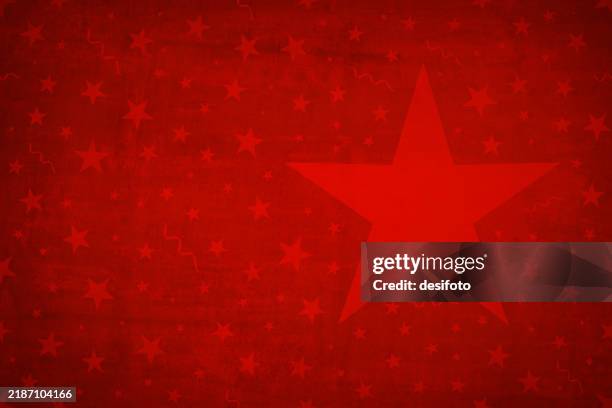 dark red or maroon starry celebration festive grunge textured blank background with many small and one big faint faded stars, swirls and confetti as watermark all over horizontal christmas, new year, birthday party backdrop, cartoon wrapping paper - small medium large stock illustrations