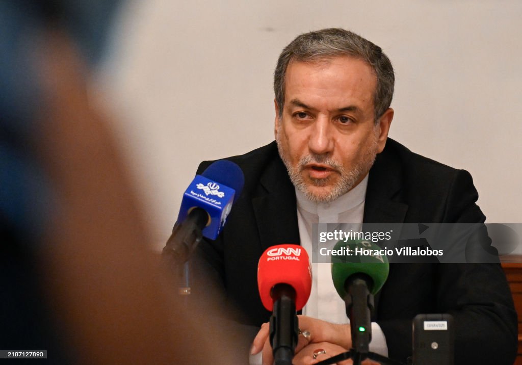Iranian Foreign Minister At Press Briefing In Lisbon
