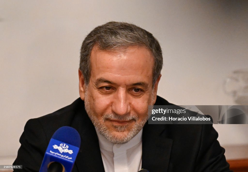 Iranian Foreign Minister At Press Briefing In Lisbon