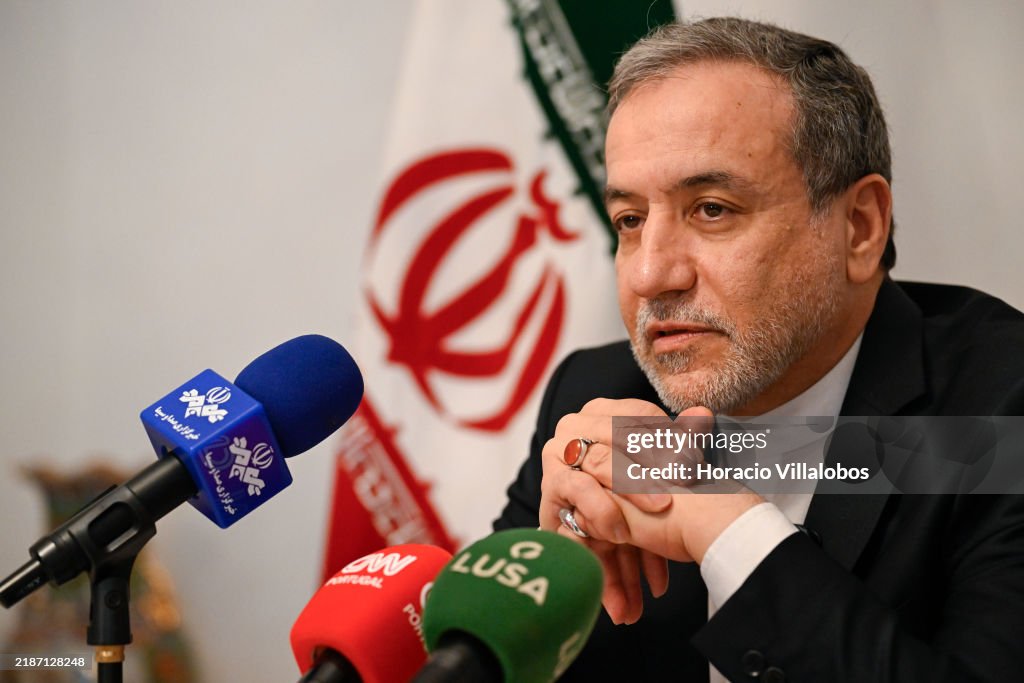 Iranian Foreign Minister At Press Briefing In Lisbon