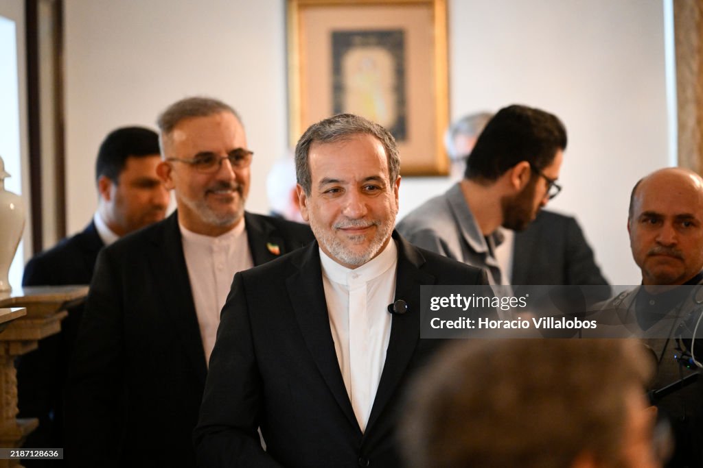 Iranian Foreign Minister At Press Briefing In Lisbon