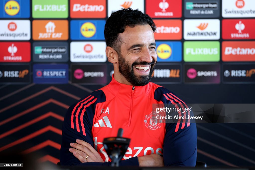 Manchester United Training Session And Press Conference - UEFA Europa League 2024/25 League Phase MD5