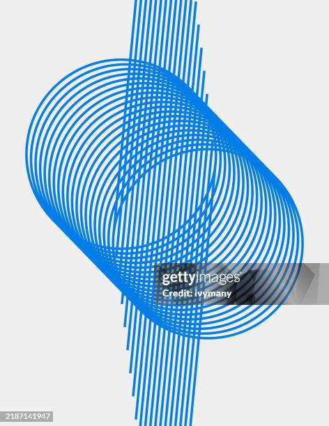 abstract blend blue continuous ellipse fractal pattern background - circle blend stock illustrations