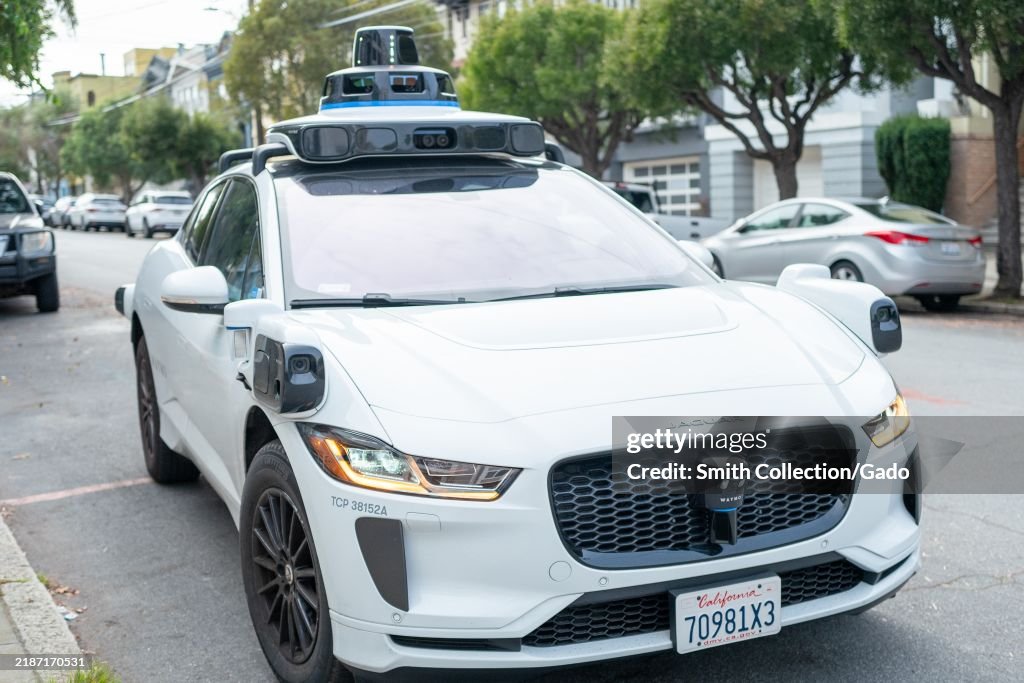 Waymo Car Ad A Waymo self-driving car is seen in the Inner Richmond neighborhood ...