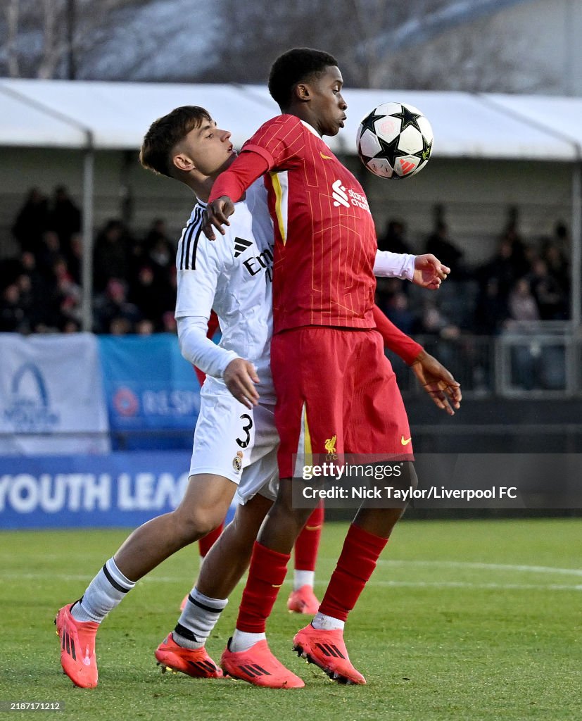 Liverpool FC v Real Madrid CF - UEFA Youth League 2024/25