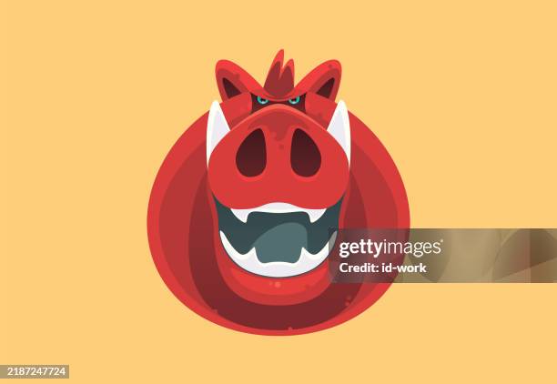 wild boar head icon - boar meat stock illustrations