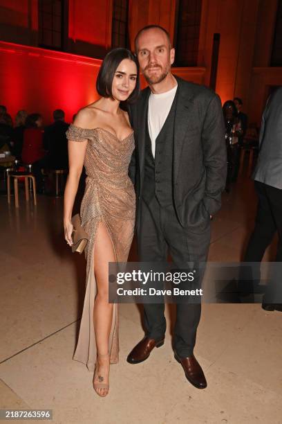 Lily Collins and Charlie McDowell attend "The Devil Wears Prada Musical" charity gala night after party in support of the Elton John Aids Foundation...