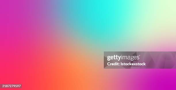 glittering gradient background with hologram effect and magic lights. - rainbow glitter background stock illustrations