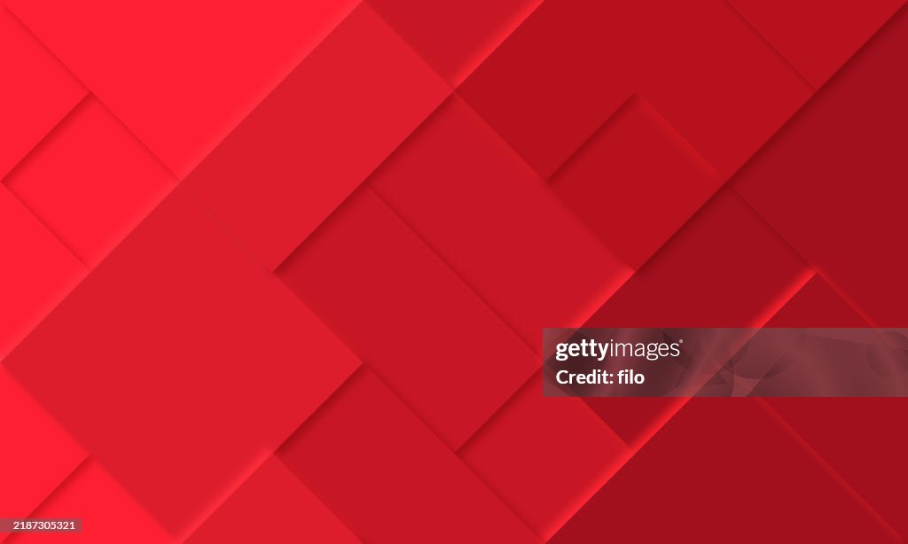 Red Layered Tile Abstract Background