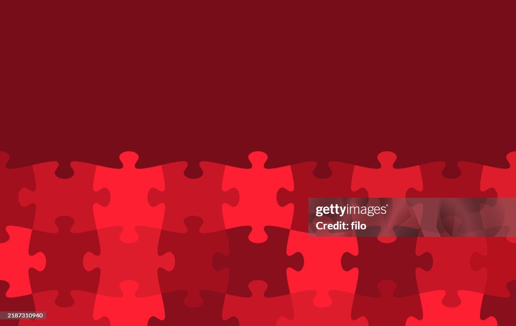 Red Puzzle Background High-Res Vector Graphic - Getty Images