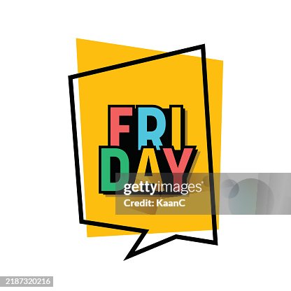 Friday Modern Lettering Vector Stock Illustration High-Res Vector ...