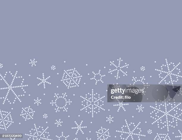 winter snow abstract border background - snowflake border stock illustrations