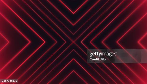 stockillustraties, clipart, cartoons en iconen met red glow line arrow direction motion movement focus background - notificatiepictogram