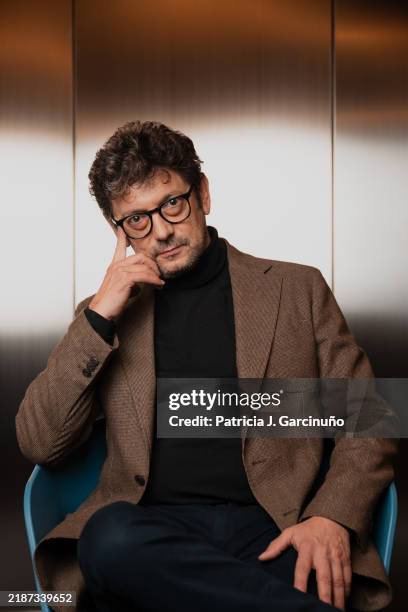 Manolo Solo poses during a portrait session at Espacio Fundacion Telefonica on November 07, 2024 in Madrid, Spain.