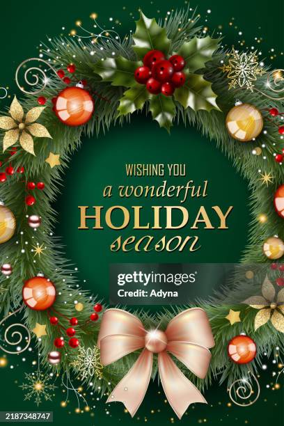 christmas card - glitter font stock illustrations