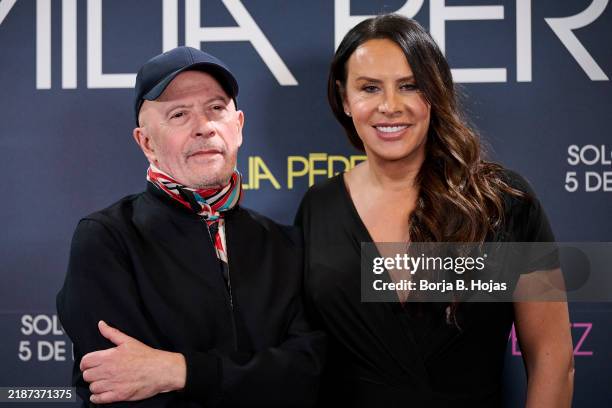 Jacques Audiard and Karla Sofia Gascon attend the "Emilia Pérez" photocall at Hotel Only You on November 28, 2024 in Madrid, Spain.