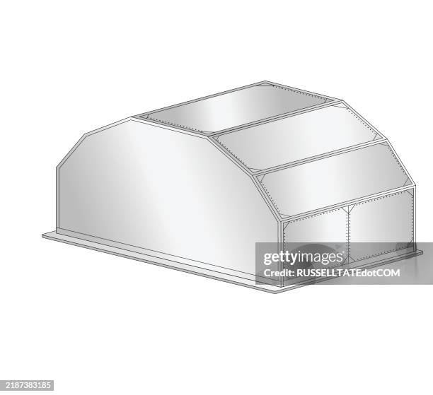 unit load device (uld) cargo baggage container pallet side view - luggage rack stock illustrations