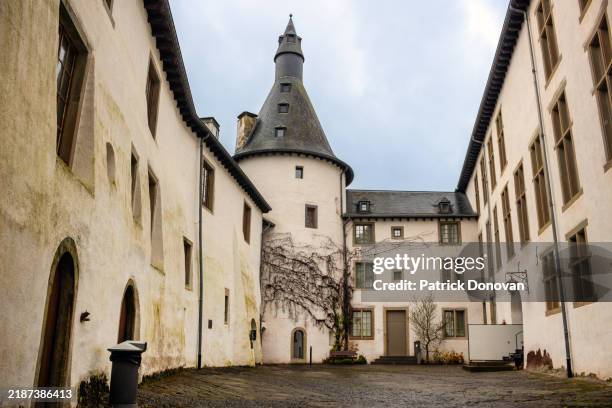 clervaux castle, luxembourg - clervaux stock pictures, royalty-free photos & images