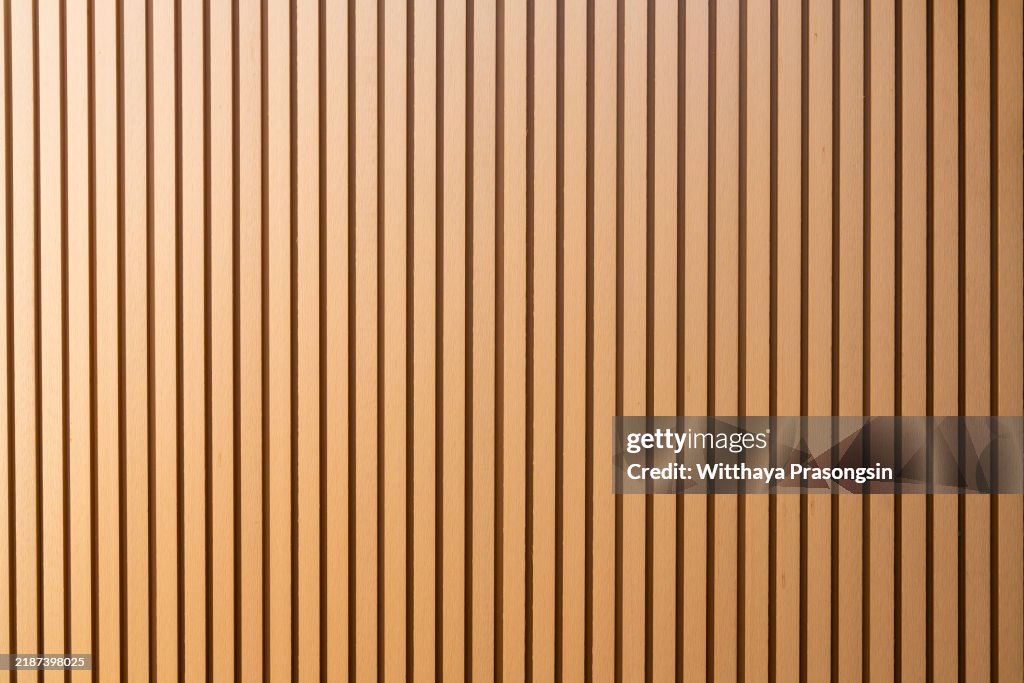 Modern Wooden Slatted Wall Texture With Vertical Lines
