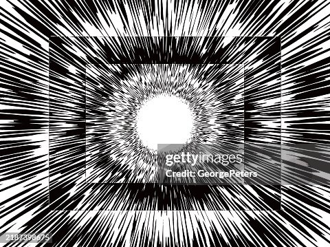 Exploding Frame Border Frame And Exploding Light Trails High-Res Vector Graphic - Getty ...