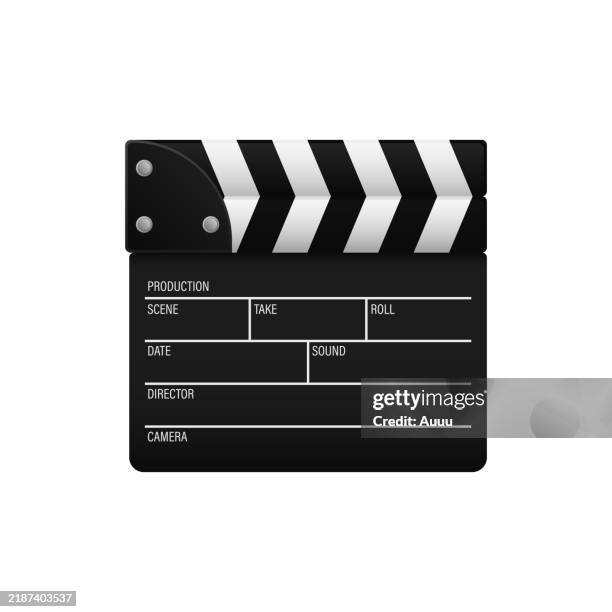 blank clapperboard - old hollywood stock illustrations