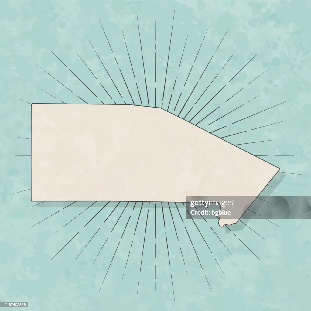 Bandera County, Texas. Map in retro vintage style - Old textured paper