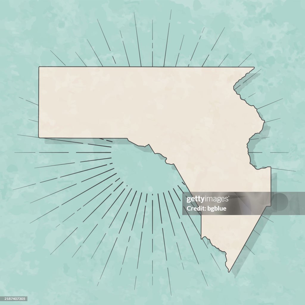 Fannin County, Georgia. Map in retro vintage style - Old textured paper