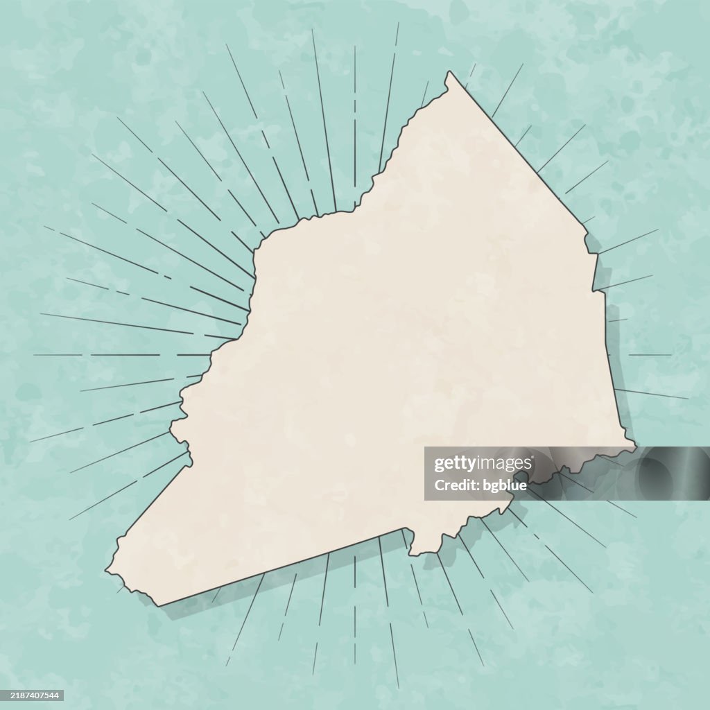 Transylvania County, North Carolina. Map in retro vintage style - Old textured paper