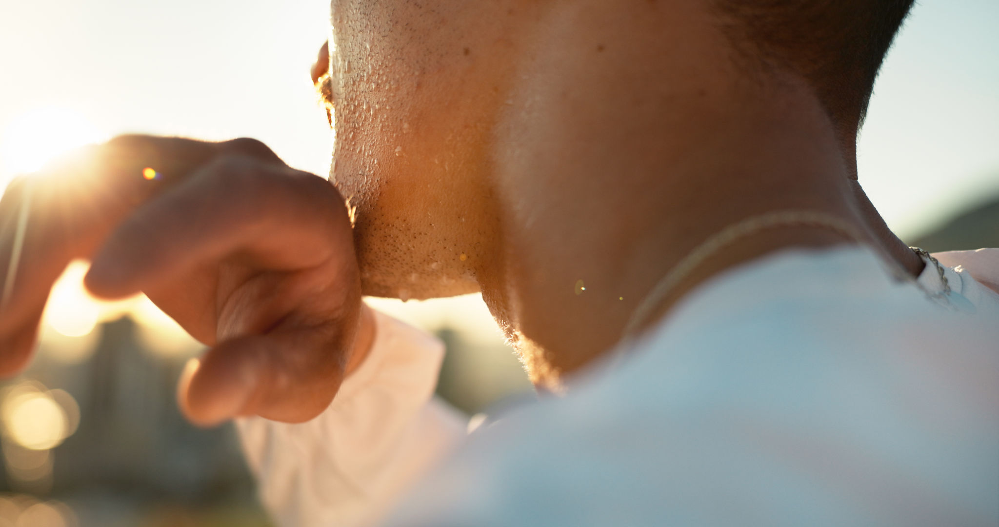 sweating during workout