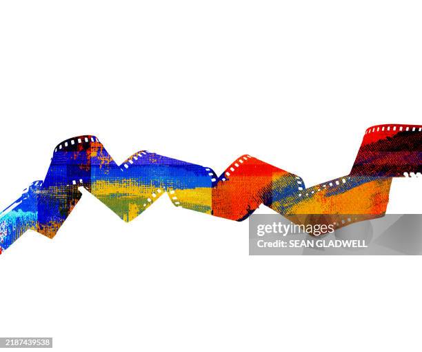 painted camera film - film negative stock pictures, royalty-free photos & images