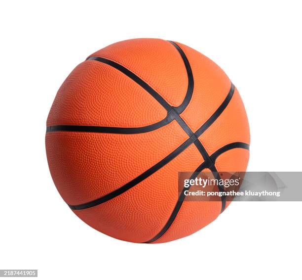 basketball ball with clipping path. basketball isolated. - basketball stock pictures, royalty-free photos & images