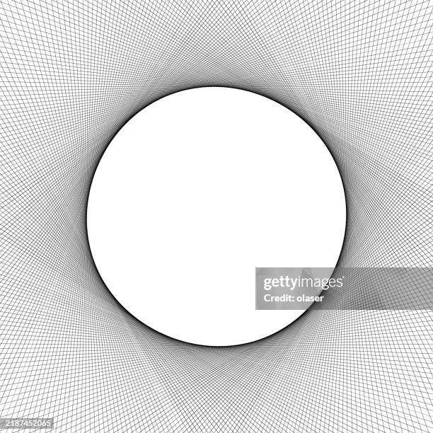 ilustraciones, imágenes clip art, dibujos animados e iconos de stock de patrón geométrico de cuadrícula circular en blanco y negro. - ropa-ajustada