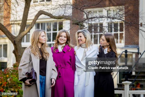 Queen Maxima of The Netherlands, Princess Amalia of The Netherlands, Princess Alexia of The Netherlands and Princess Ariane of The Netherlands during...