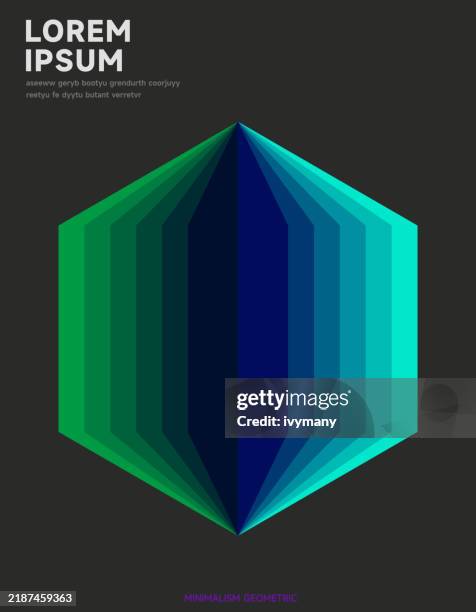 blue minimal hexagon stripe geometric blend pattern background - deformed stock illustrations