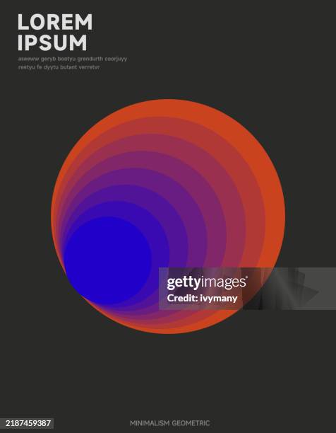 simple geometric neon colors round blend gradient pattern - multiple exposure motion stock illustrations