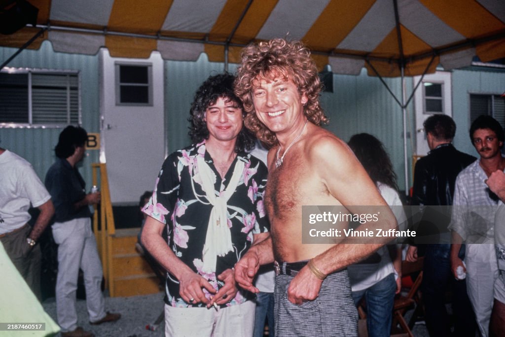 Jimmy Page And Topless Robert Plant